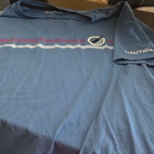 Nautica Blue Short Sleeve Tee with Logo